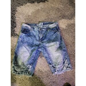 Born Fly Distressed Denim Short